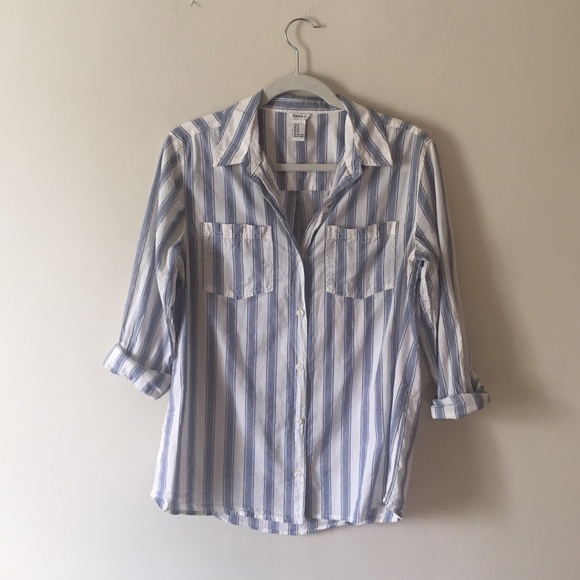 Forever 21 striped button down shirt