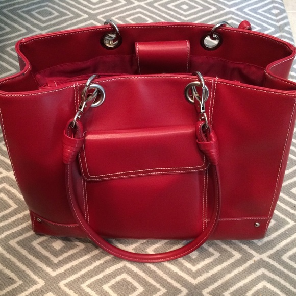Wilsons Leather red leather tote