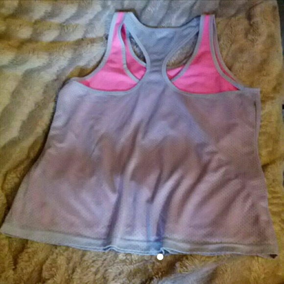 🍎3 For $15🍎  Reversible Gray & Pink Tank - Picture 4 of 5