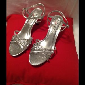 Lasonia Silver Ankle Strap Shoes Never Been Worn