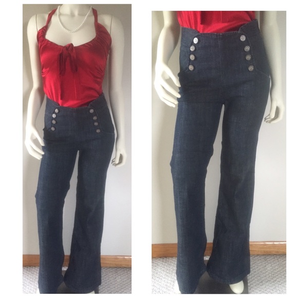 high rise sailor jeans
