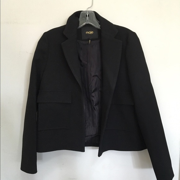 Maje Black Crop Jacket