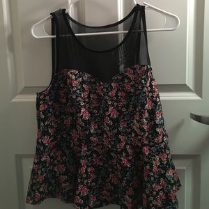 Floral peplum top