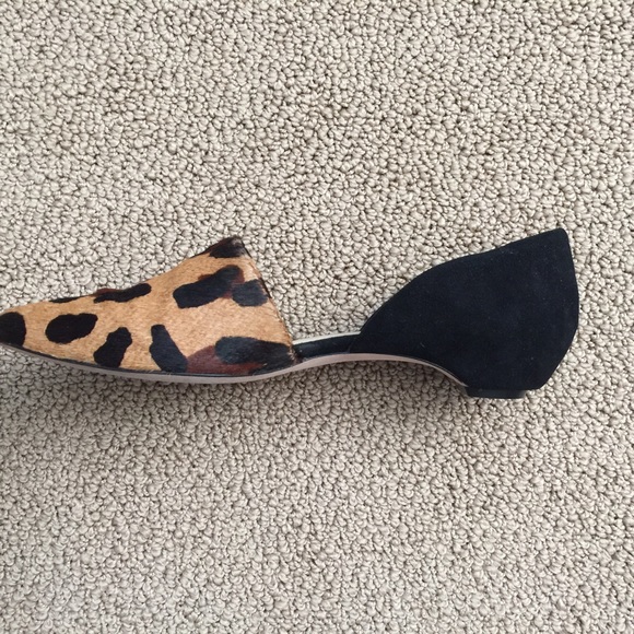 Calf hair leopard print d'orsay flats. - Picture 3 of 3