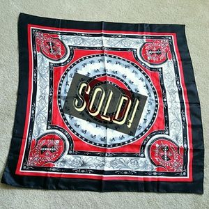 Red White Black Scarf