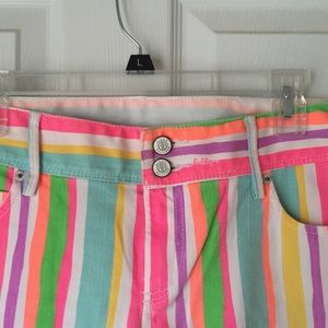Lily Pulitzer rainbow striped crops