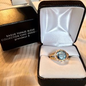 Avon topaz blue ring