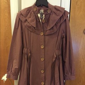 Women Trench Coat in purple color