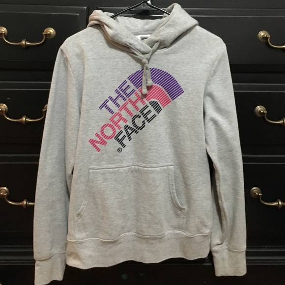 Grey northface hoodie