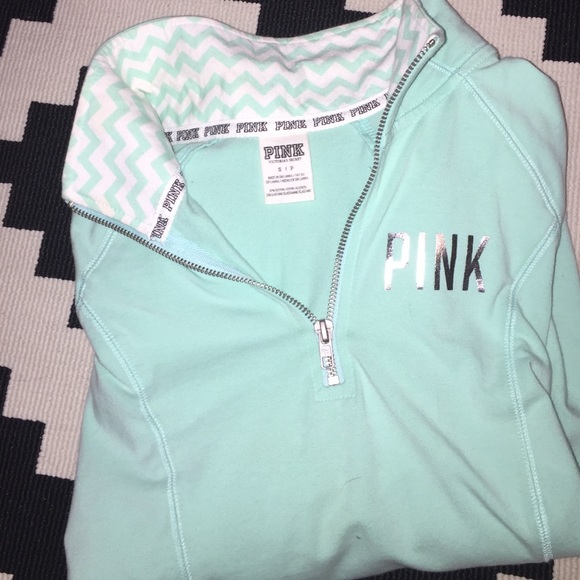 PINK half zip sweat shirt