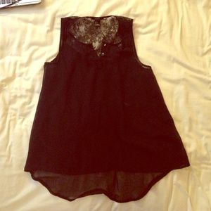 Black lace tank top