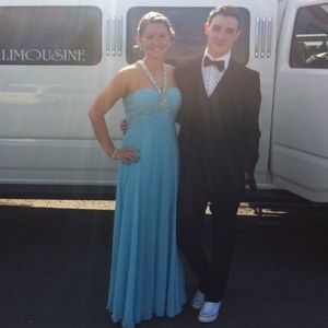 Light blue prom dress