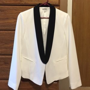 Black & White tuxedo jacket by Express