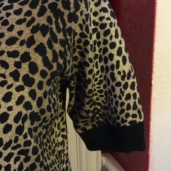 ⛵️Sale🌺Leopard print short sleeve cardigan - Picture 3 of 4