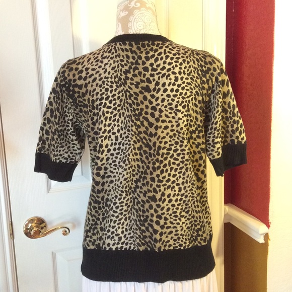 ⛵️Sale🌺Leopard print short sleeve cardigan - Picture 4 of 4