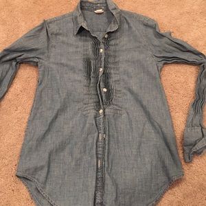 Denim button down