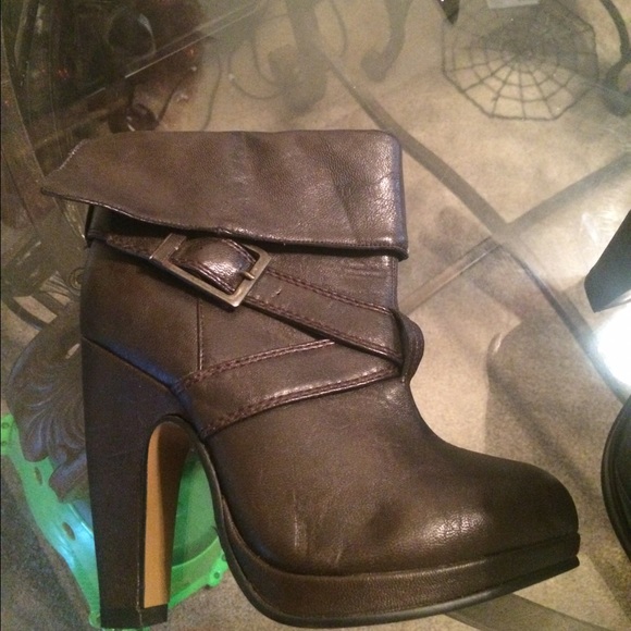 Brown boot heels