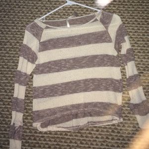 striped knit sweater