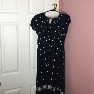 Polk-a-dot Navy Blue Dress