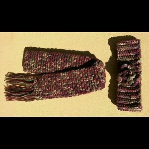 Crocheted Scarf and Headband Set