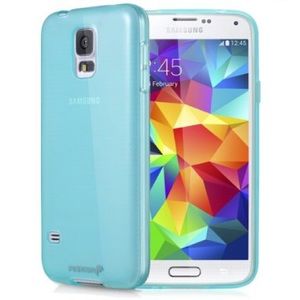 Samsung Galaxy S5 glossy ultra slim fit case blue