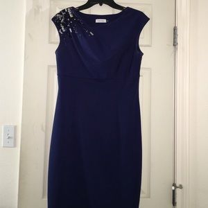 🚫SOLD🚫Navy blue below the knee length dress