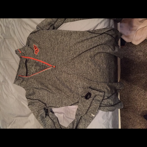 Pink pullover with thumb holes