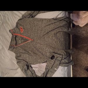 Pink pullover with thumb holes