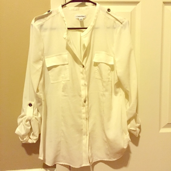 Calvin Klein 100% Polyester Blouse - Picture 1 of 2