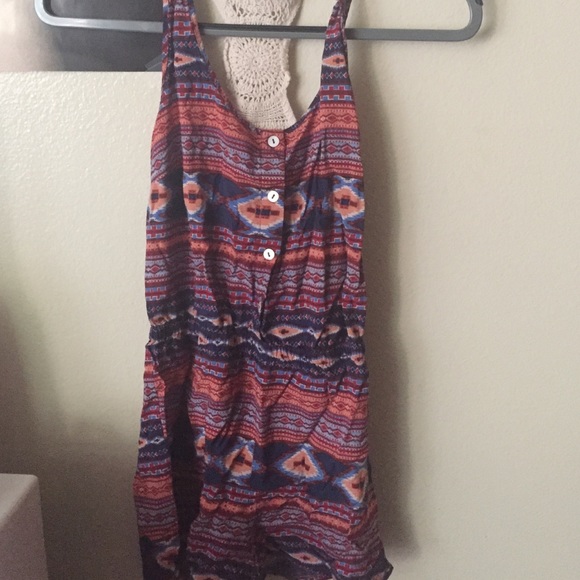 Tribal print romper