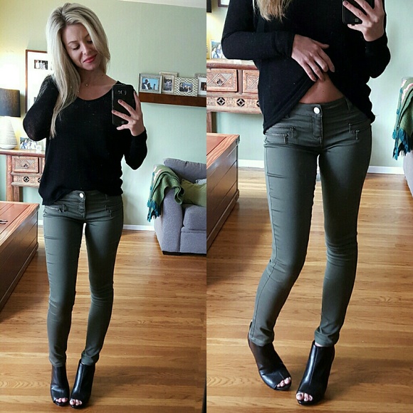 Denim - RESERVED HP❤ Olive Green Skinnys