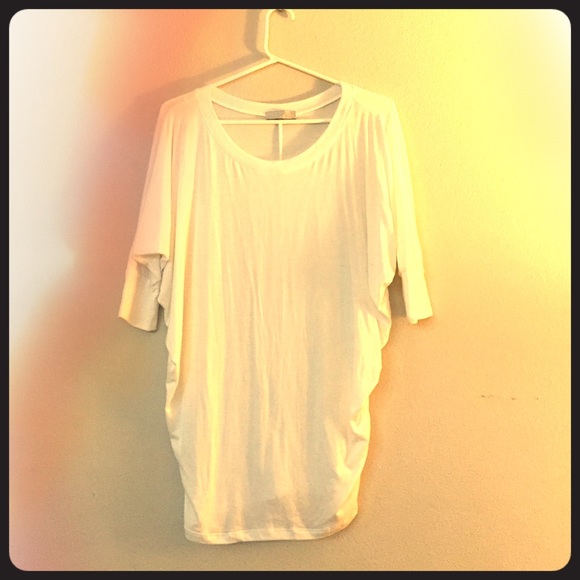 White cotton slinky top.