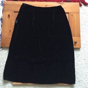 Vintage velvet  midi skirt