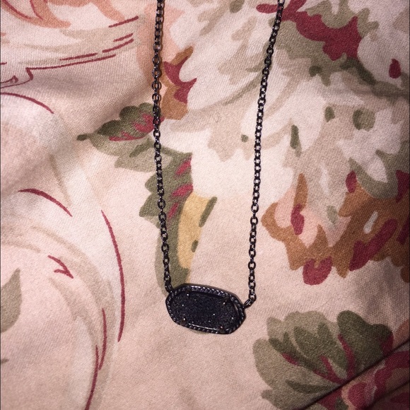Black drusy Elisa necklace