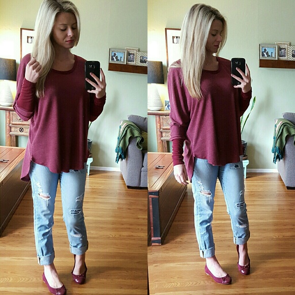 RESERVED SALE Soft Cranberry Thermal - Picture 4 of 4