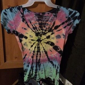 tye dye-tie dye v neck.