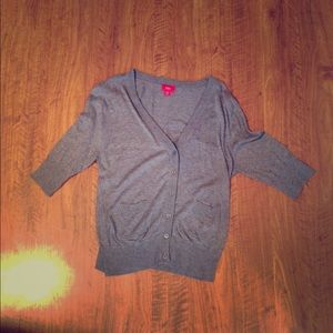 Mossimo Target grey cardigan 3/4 sleeve sweater