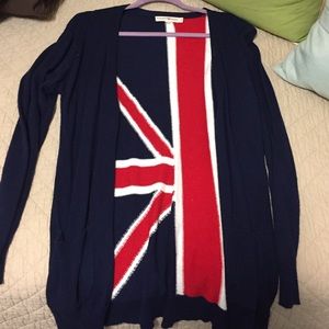 British flag cardigan