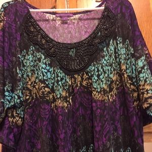 🎁Purple printed top