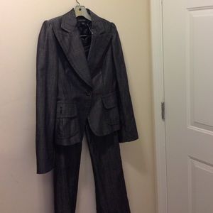 Banana Republic denim pantsuit. Detailed stitching