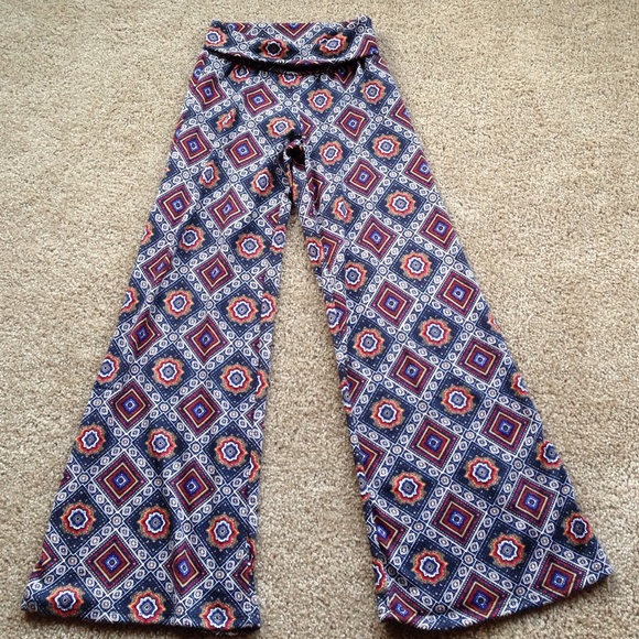 Pants - Boho Print Soft Palazzo Pants