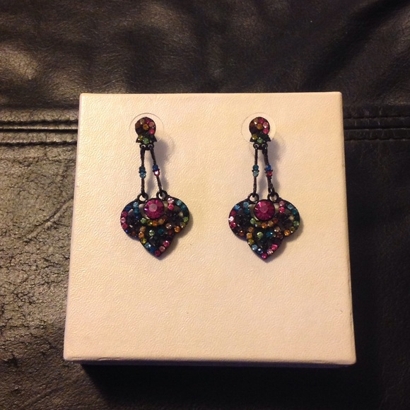 New Multicolored Rhinestone Earrings