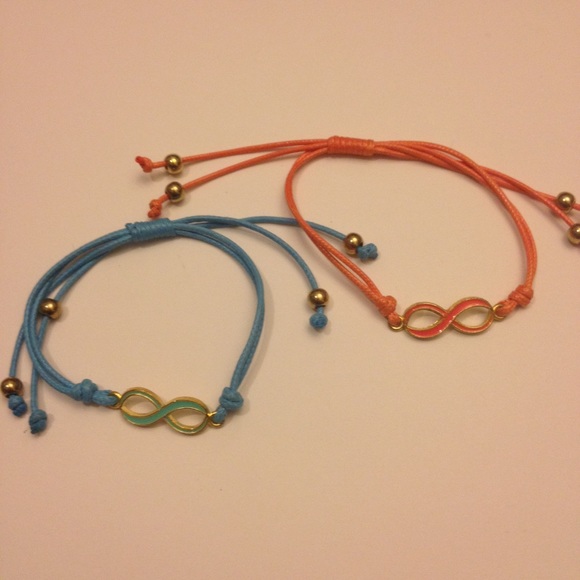 Blue and Orange Infinity Bracelet