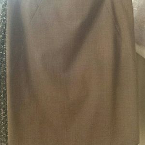 Theory wool brown midi skirt