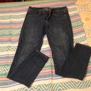 Medium wash straight leg jeans