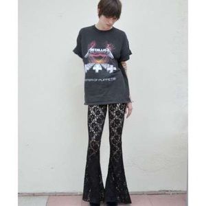Black Lace Bell Bottoms