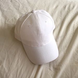 Plain White Baseball Cap
