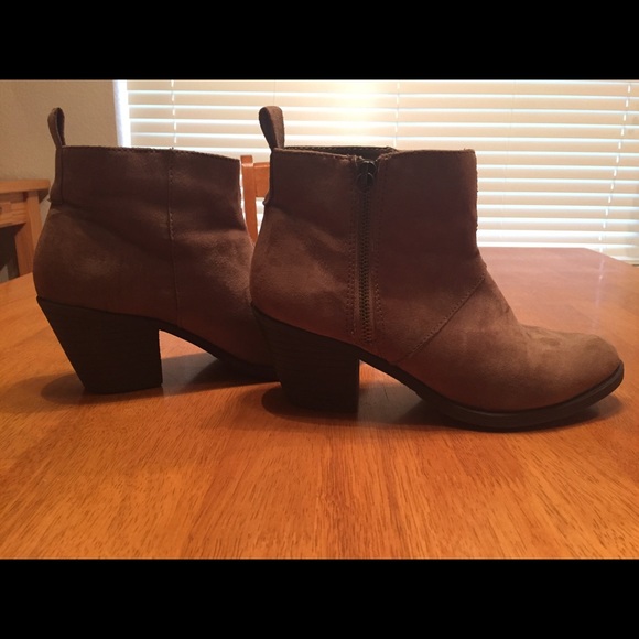 Tan ankle booties