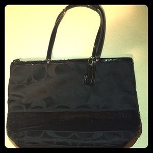 Coach smaller tote bag with sequins!
