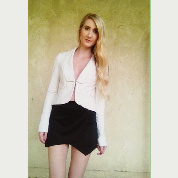 Free People off white lace business blazer